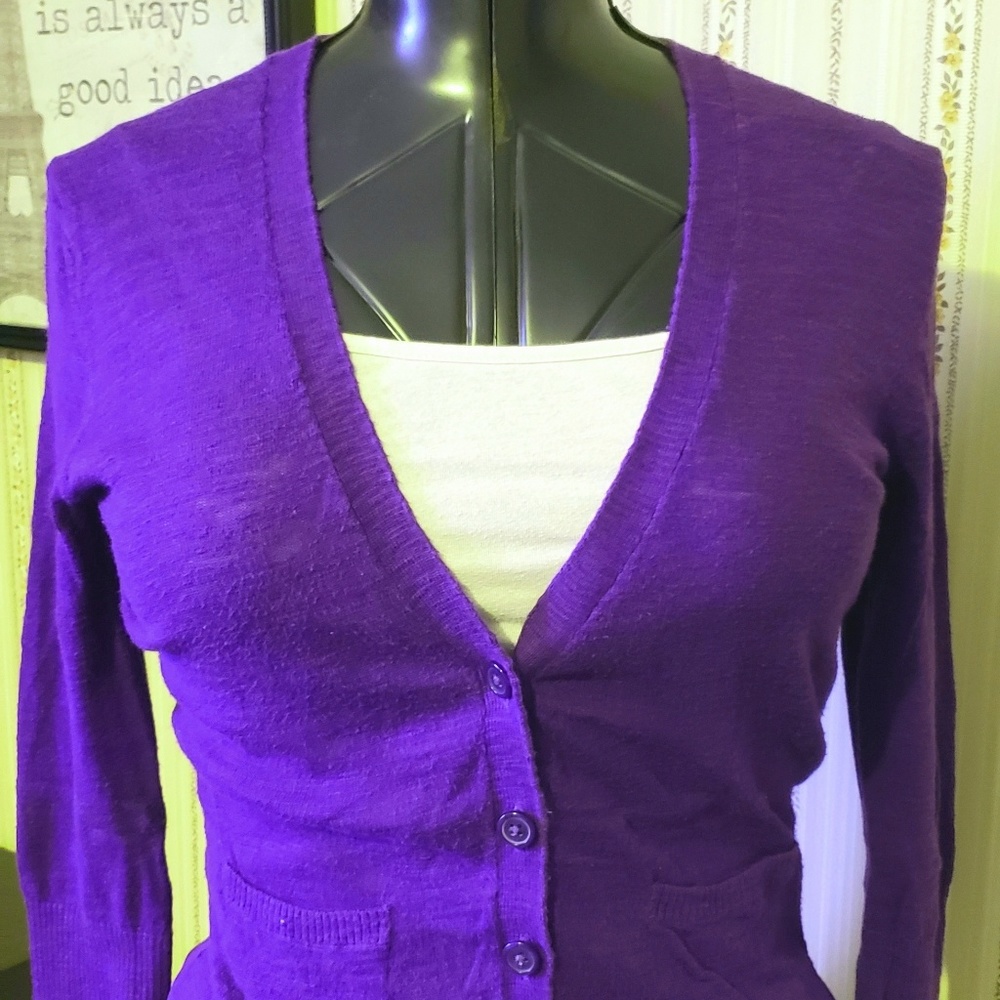 Banana Republic Royal Purple Cardigan